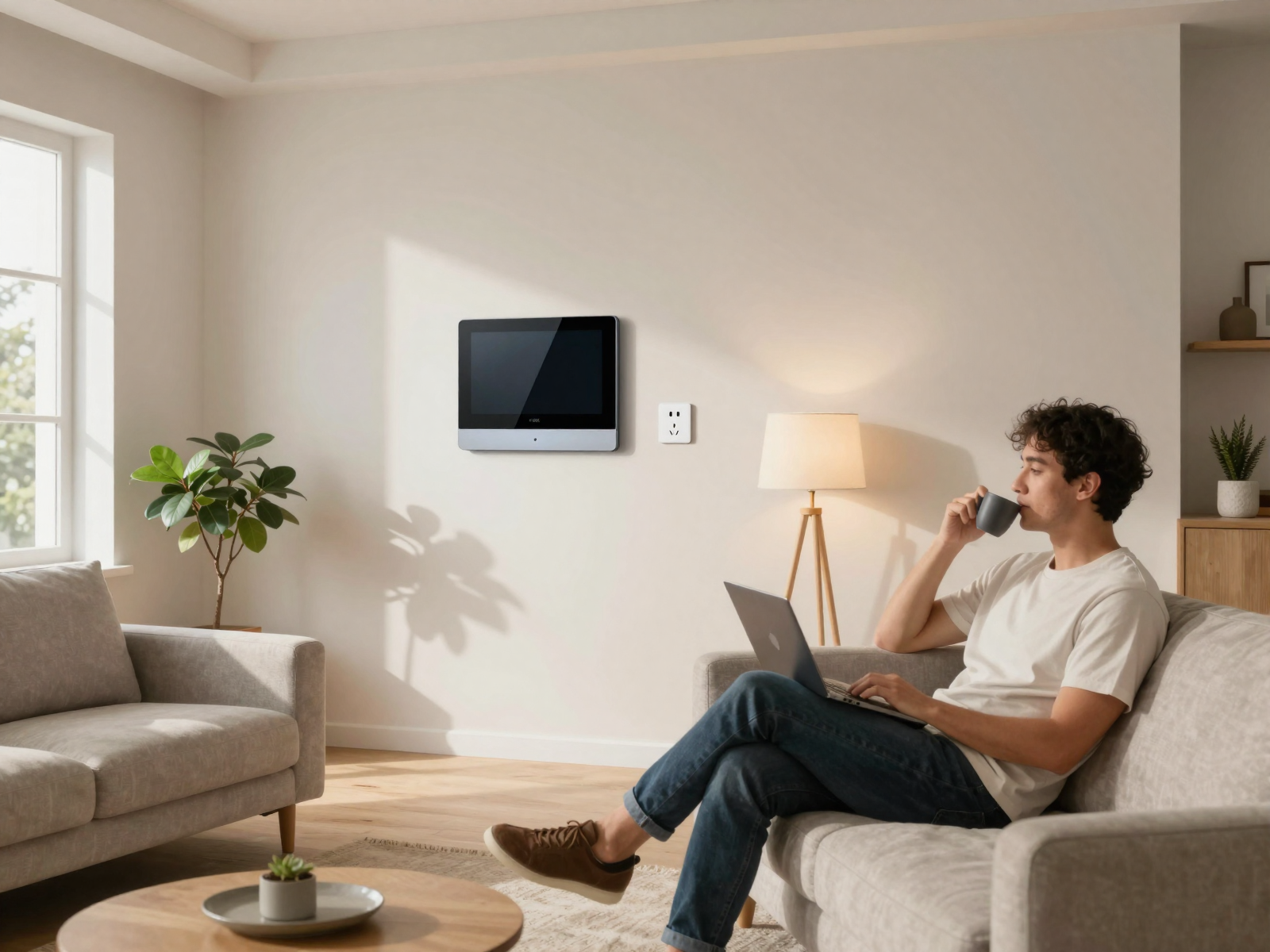 Modern electrical panel in residential installation